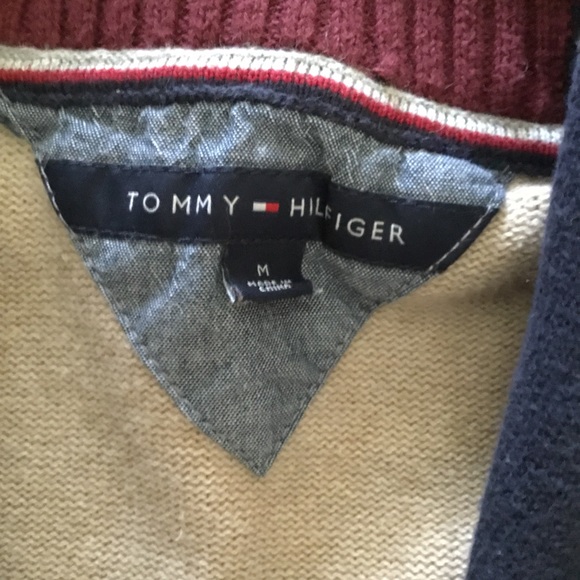 TOMMY HILFIGER LETTERMAN SHAWL COLLAR CARDIGAN - Picture 8 of 9
